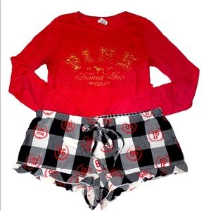 VS PINK PJ set short and long sleeve Sz M